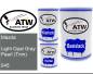 Preview: Mazda, Light Opal Gray Pearl (Trim), 045: 500ml Lackdose + 500ml Klarlack + 250ml Härter - Set, von ATW Autoteile West.